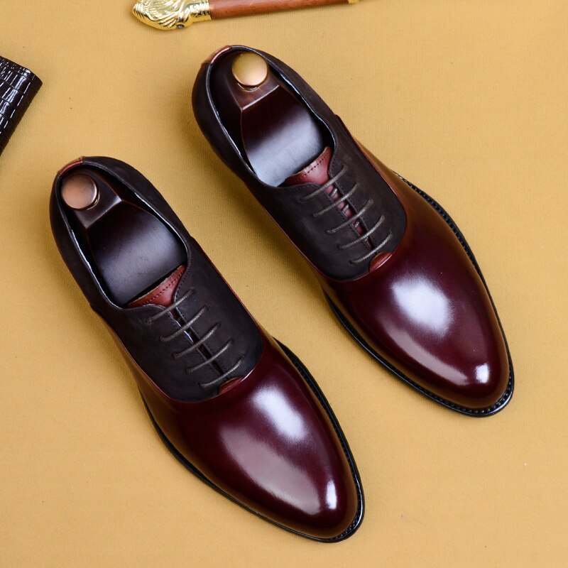 men's vintage British leather dress shoes with classic business styling