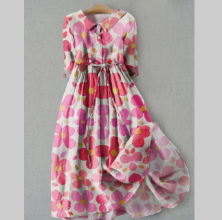 Women's Floral Shirt Dress - Image 9
