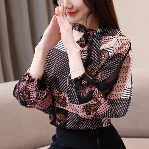 Vintage Floral Chiffon Blouse