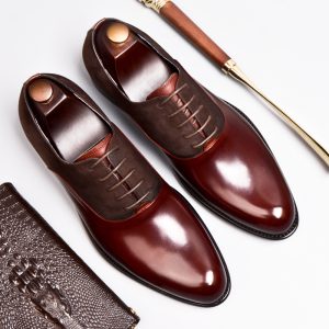 men's vintage British leather dress shoes with classic business styling