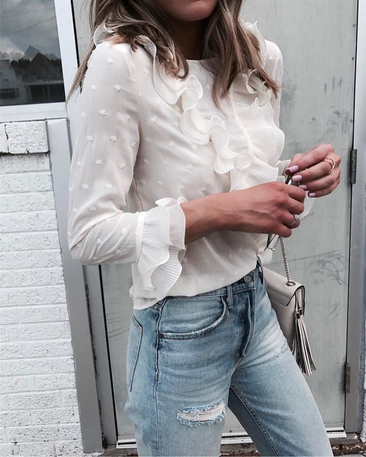 Women's Ruffle Lace Blouse