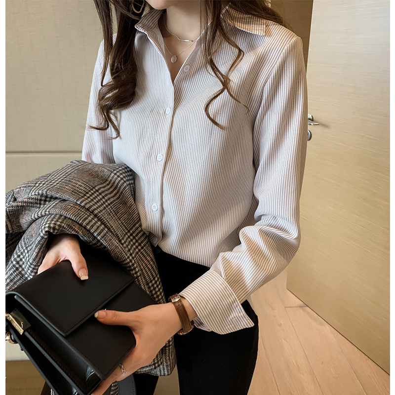 Korean Striped Casual Shirt - Image 2