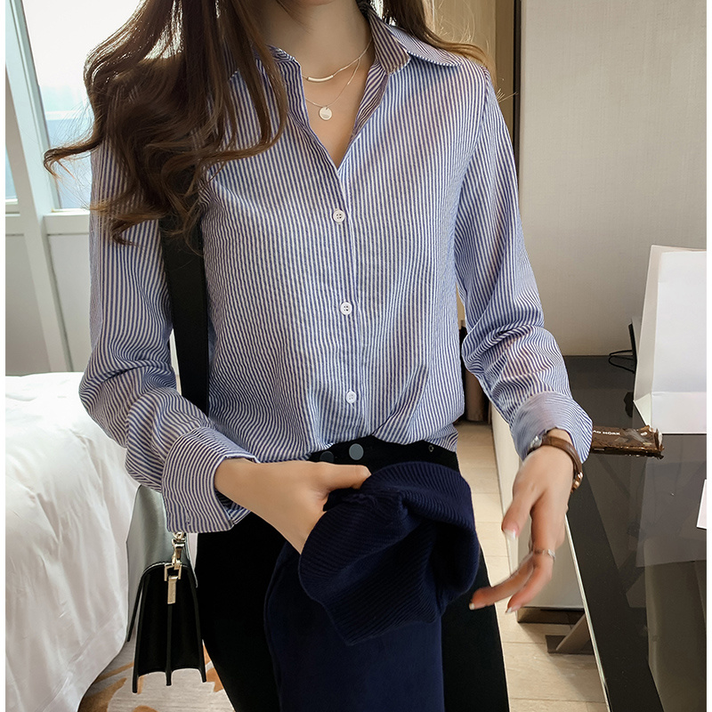Korean Striped Casual Shirt - Image 3
