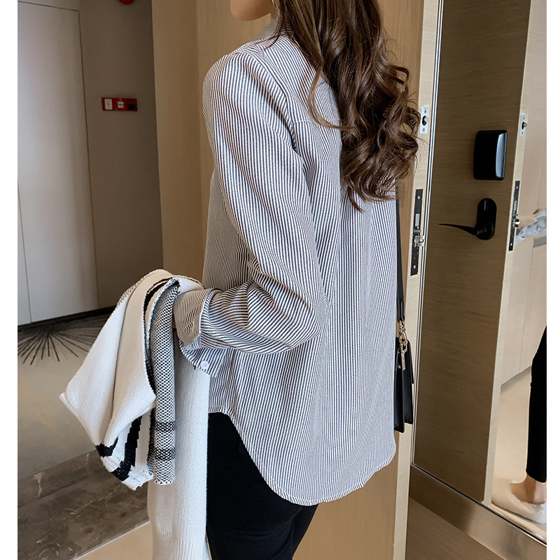 Korean Striped Casual Shirt