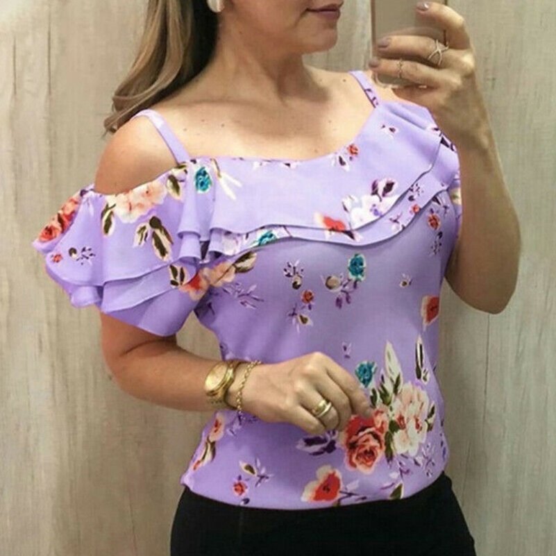 Women's Floral Off-Shoulder Blouse - Image 3