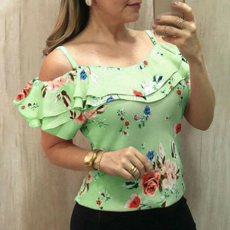 Women's Floral Off-Shoulder Blouse - Image 5