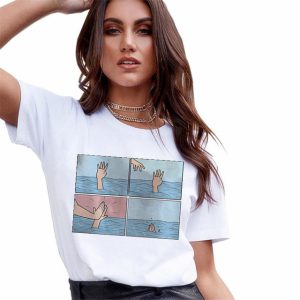 Red Lip Print T-Shirt | Casual Short Sleeve Top