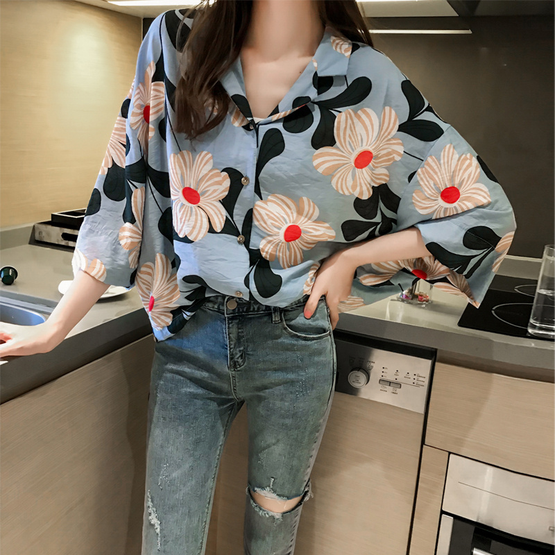 Floral Chiffon Sun Shirt - Image 2