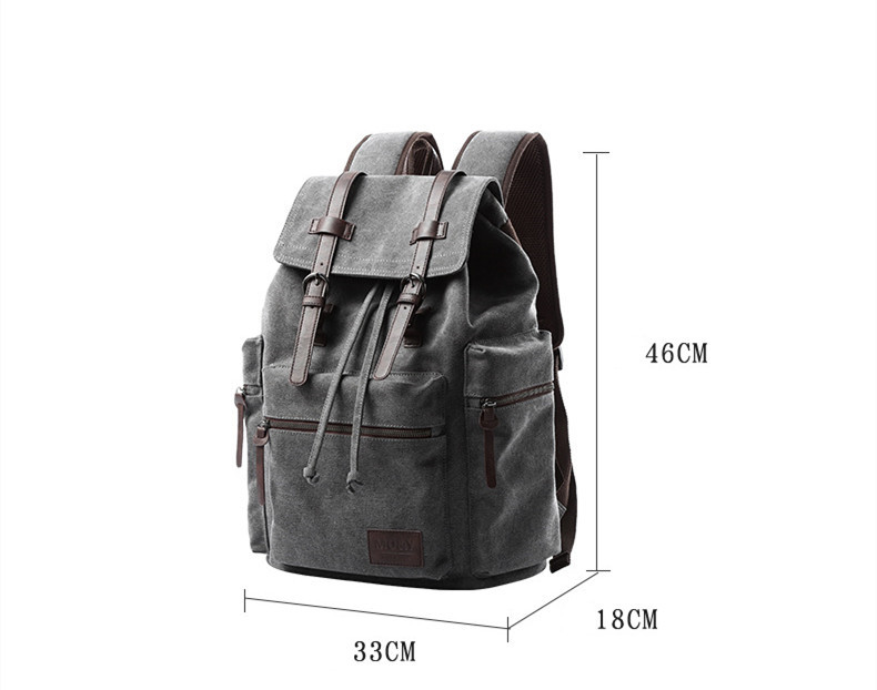 Canvas Backpack Men’s Fashion Trend Casual Travel Bag