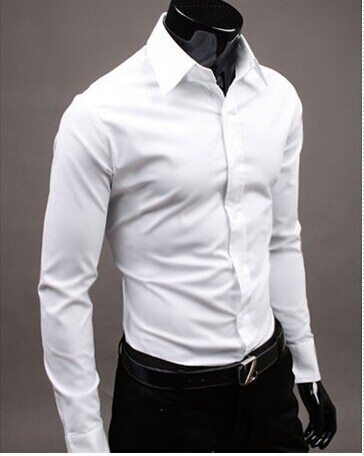 Men’s Slim Fit White Dress Shirt