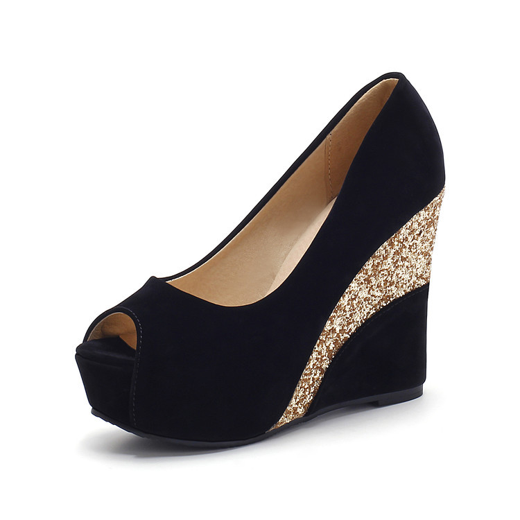 Peep Toe Wedge Pumps - Image 7