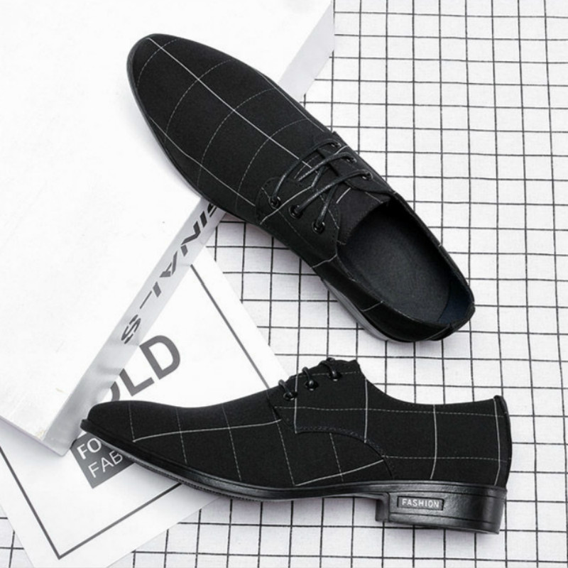 men's breathable leather business casual shoes with lightweight professional styling