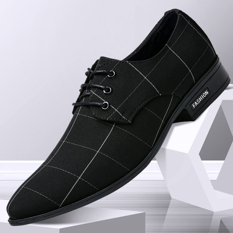 men's breathable leather business casual shoes with lightweight professional styling