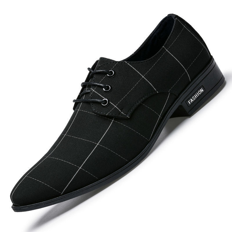 men's breathable leather business casual shoes with lightweight professional styling