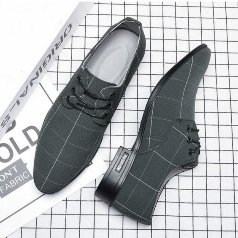 men's breathable leather business casual shoes with lightweight professional styling