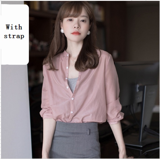 Women's Stand Collar Cotton Blouse - Image 6
