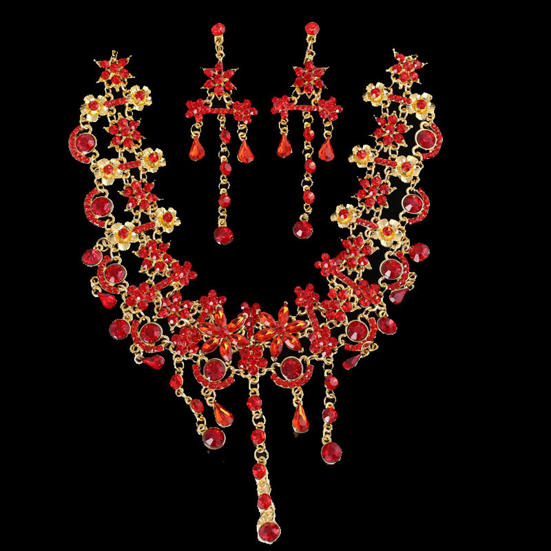 Royal Red Bridal Jewelry Set