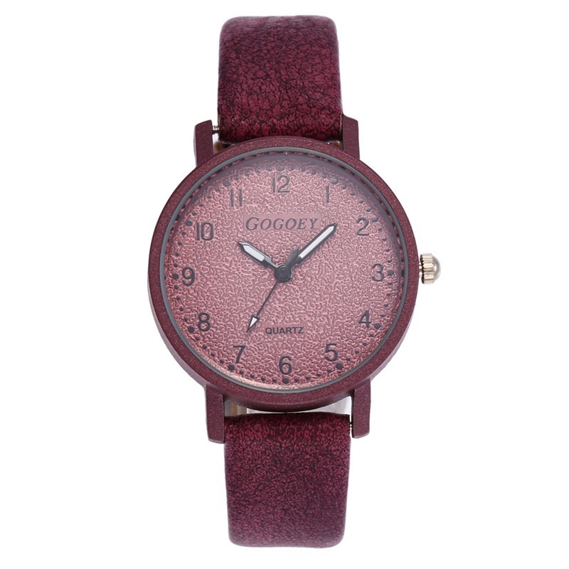 Ladies Quartz Casual Watch – Leather Strap Round Wristwatch - Image 7