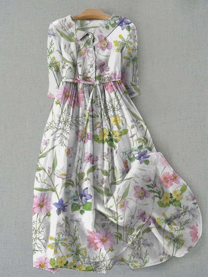 Women's Floral Shirt Dress - Image 3
