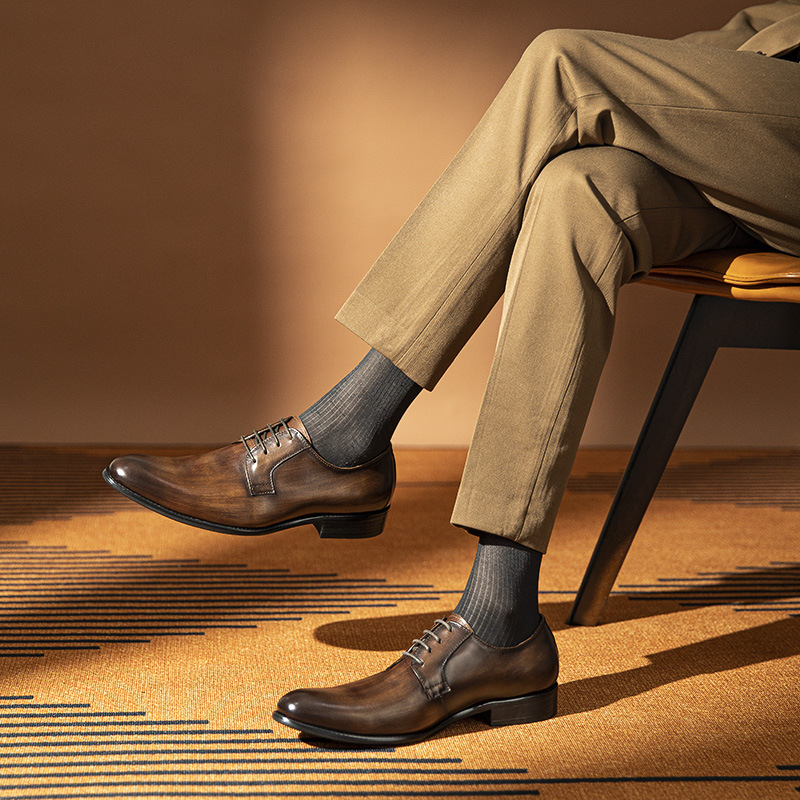 men's casual business leather shoes with professional dress styling