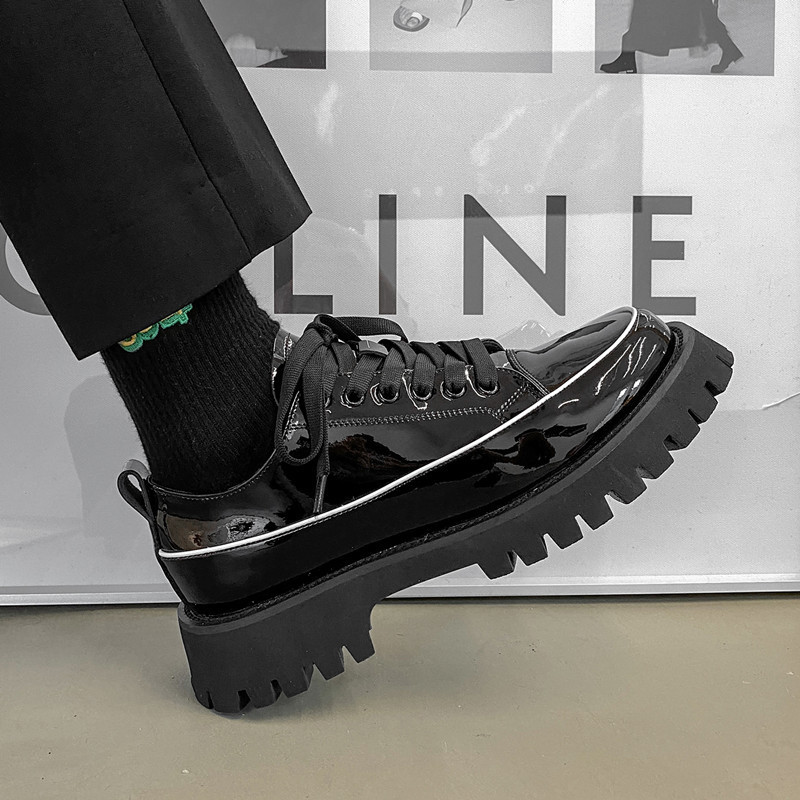 Men’s Korean Platform Leather Shoes