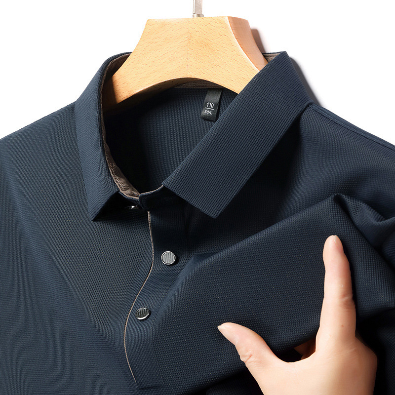 Men's Ice Silk Breathable Polo Shirt - Image 8