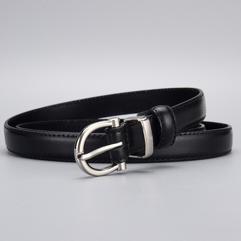 Women's First-Layer Cowhide Slim Belt