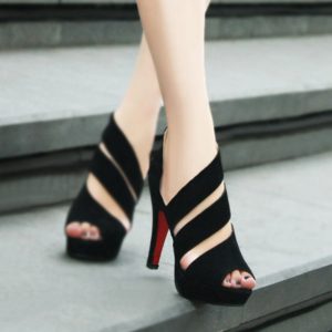 Nubuck Peep Toe Sandals
