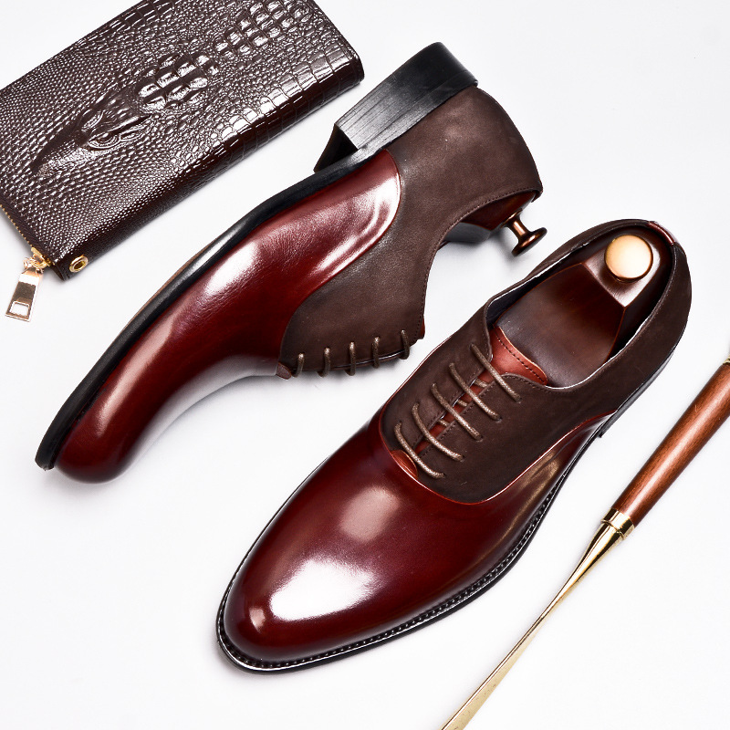 men's vintage British leather dress shoes with classic business styling