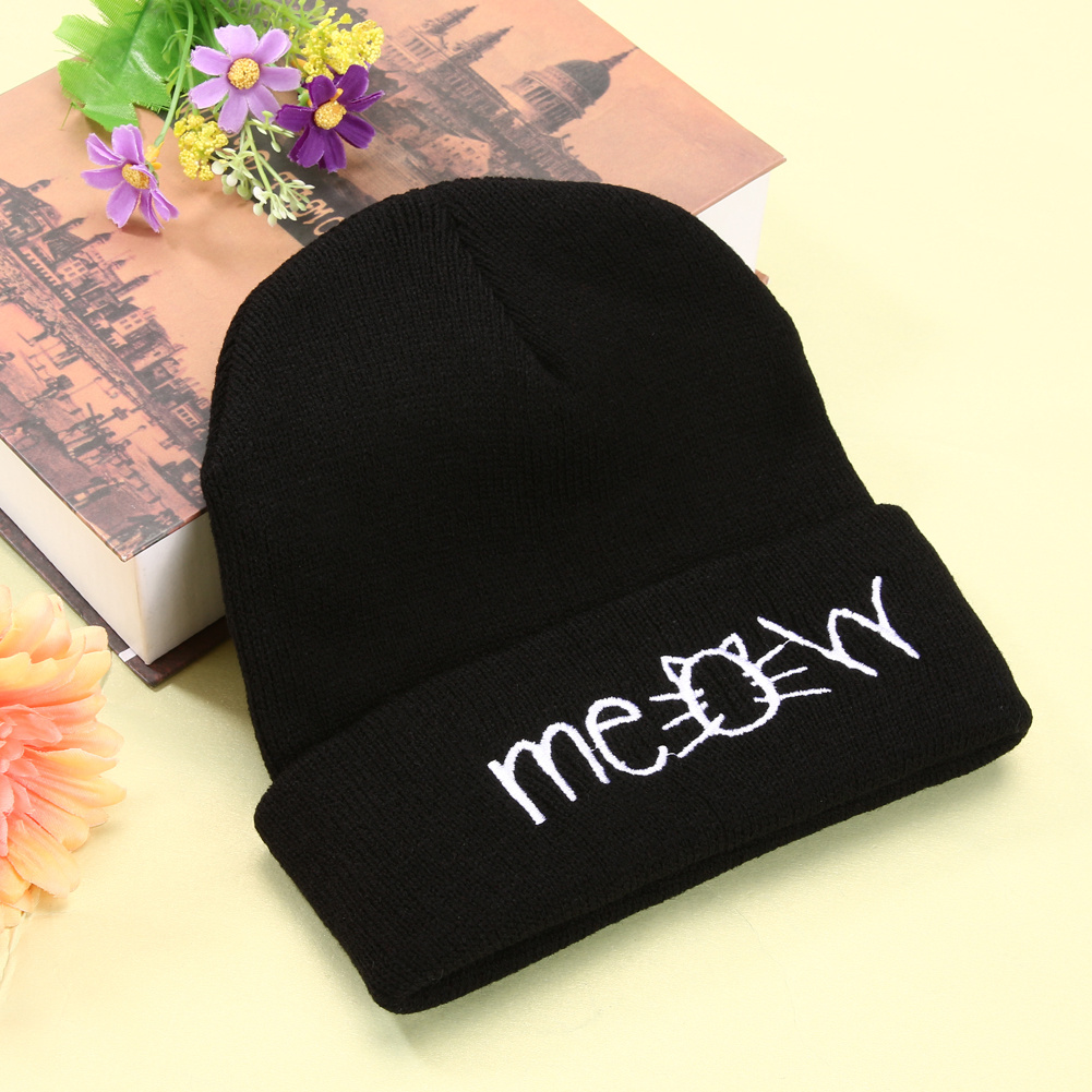 Autumn MEOW Knitted Wool Beanie Hat