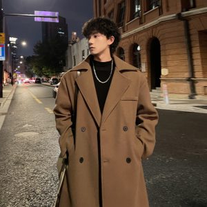 Men's Winter Wool Blend Overcoat | Casual Slim Fit Coat