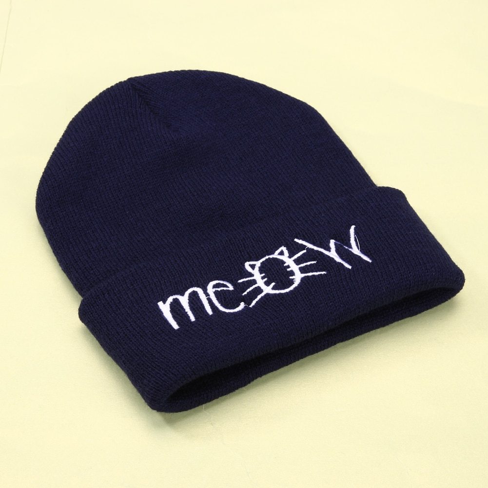Autumn MEOW Knitted Wool Beanie Hat
