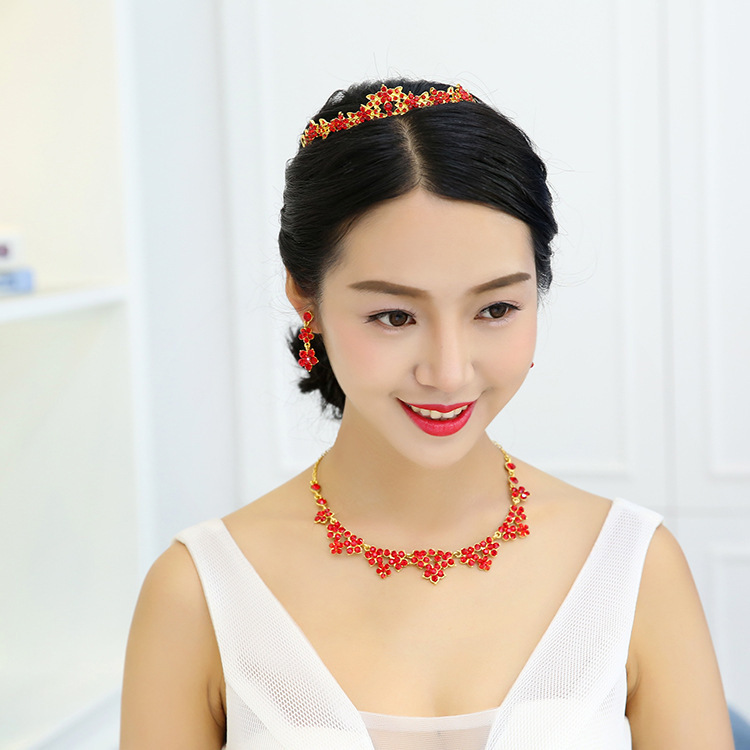 Floral Crystal Statement Necklace