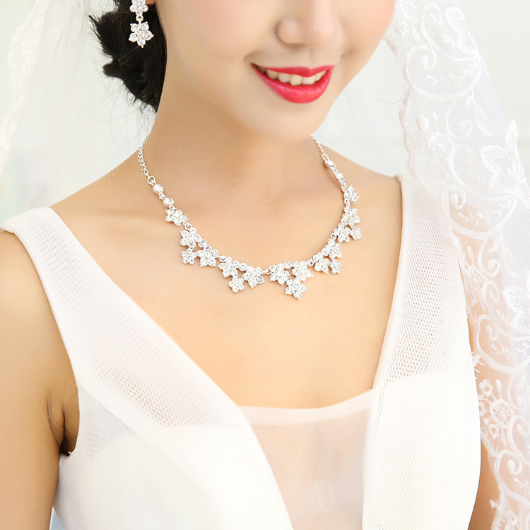 Floral Crystal Statement Necklace