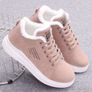 Ladies velvet padded warm sports shoes