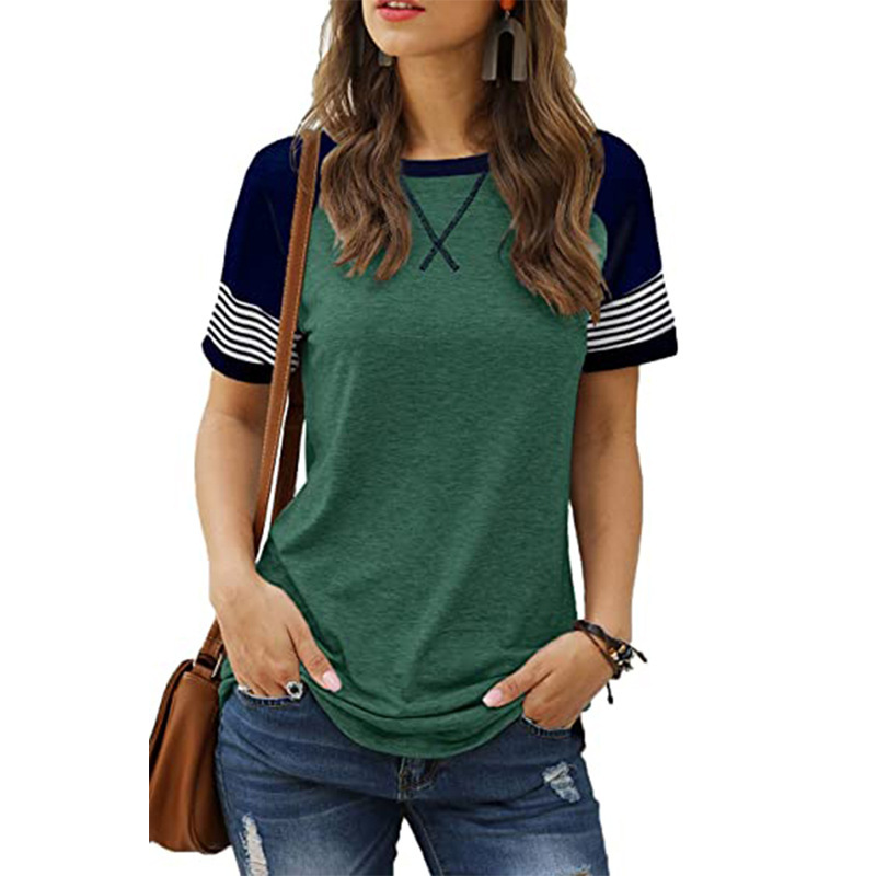 Women's Color Block Casual T-Shirt - Image 2