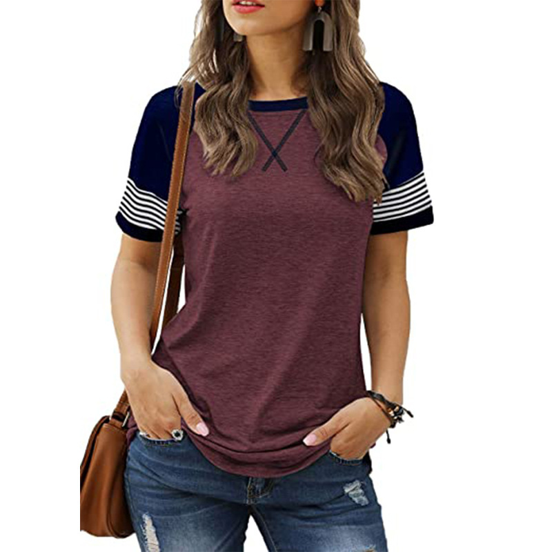 Women's Color Block Casual T-Shirt - Image 7