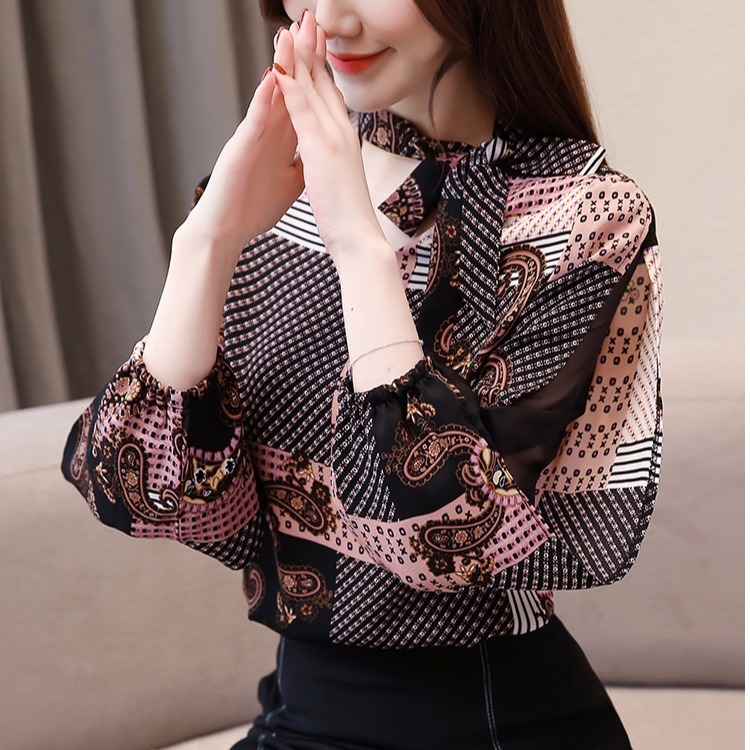 Vintage Floral Chiffon Blouse
