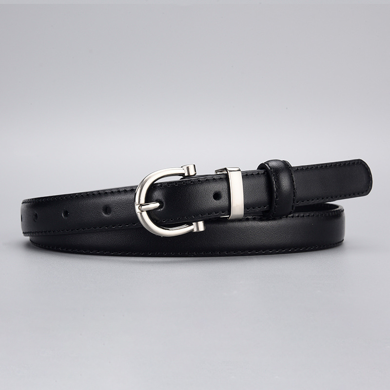 Women's First-Layer Cowhide Slim Belt