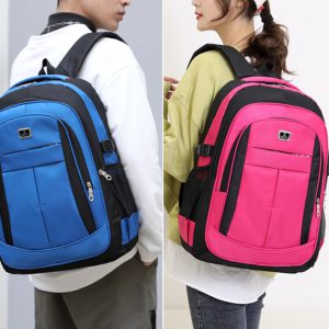 Mens Backpack Fashion Travel Computer College Student Bag Solid Color College Student Bag