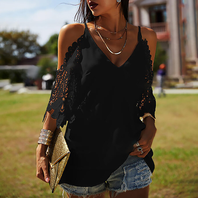 Women's Loose V-Neck T-Shirt - Image 3