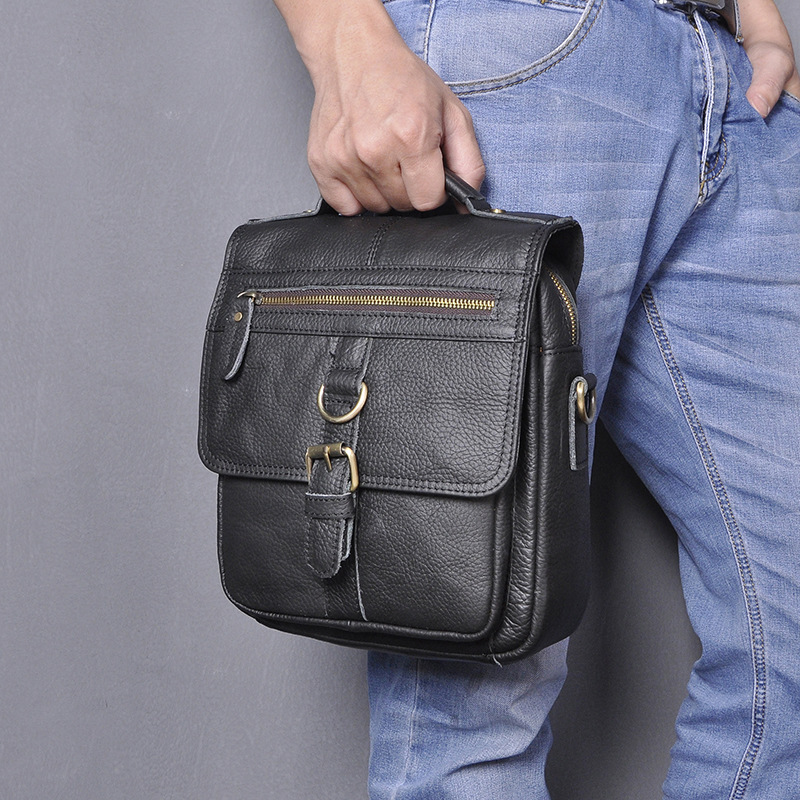Men's Leather Crossbody Bag - Image 2