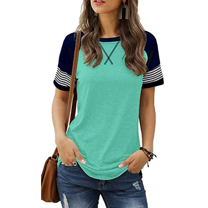 Women's Color Block Casual T-Shirt - Image 3