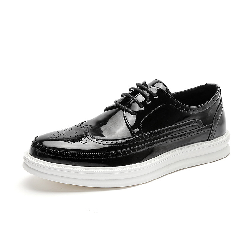 men's pointed toe business casual dress shoes with modern Korean and British-inspired design
