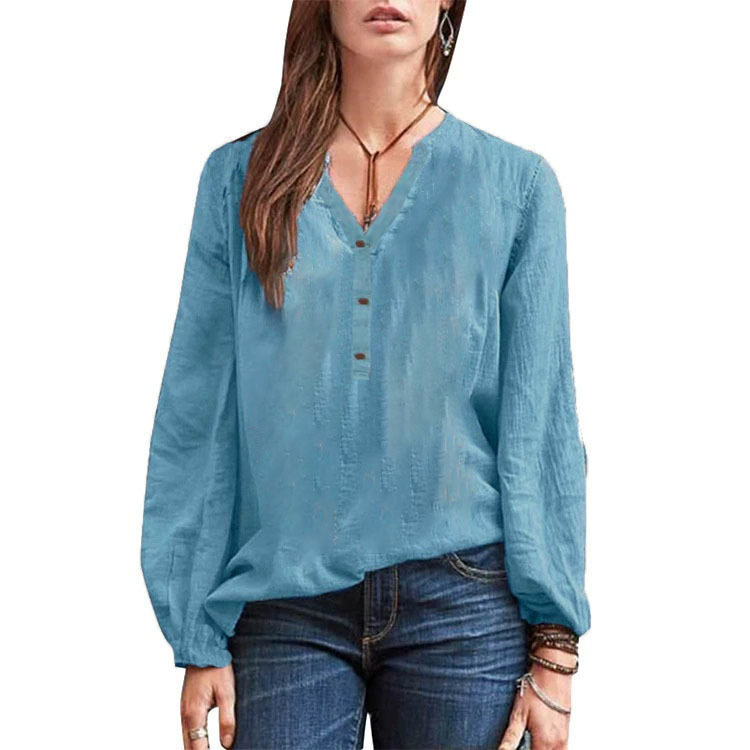 Cotton Linen Retro Shirt - Image 6