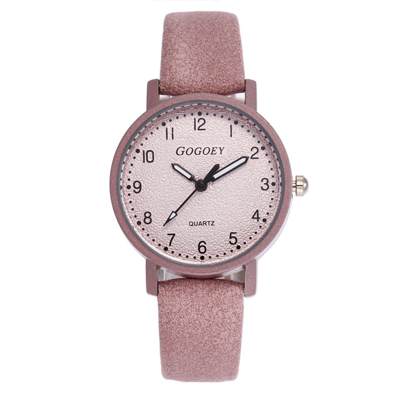 Ladies Quartz Casual Watch – Leather Strap Round Wristwatch - Image 4