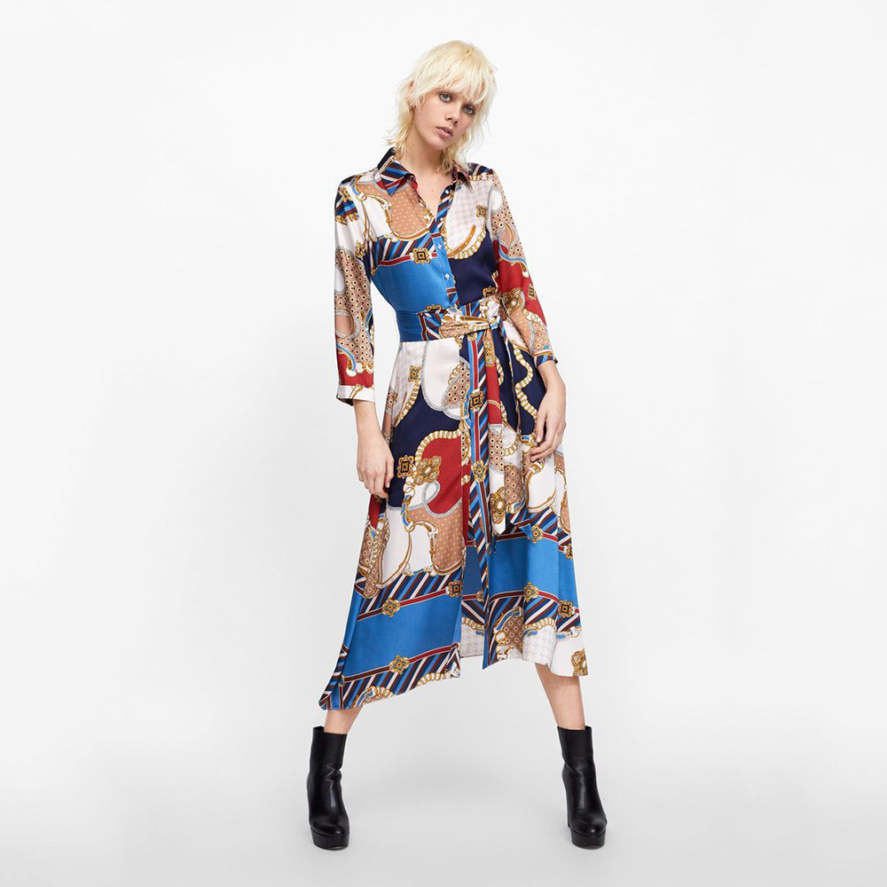 Women's Satin Shirt Dress - Image 2
