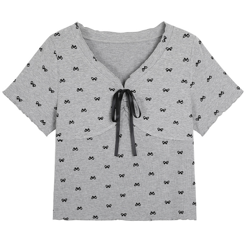 Sweet Bow Print T-Shirt