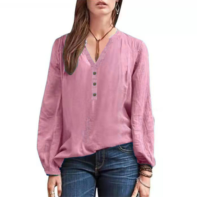 Cotton Linen Retro Shirt - Image 10