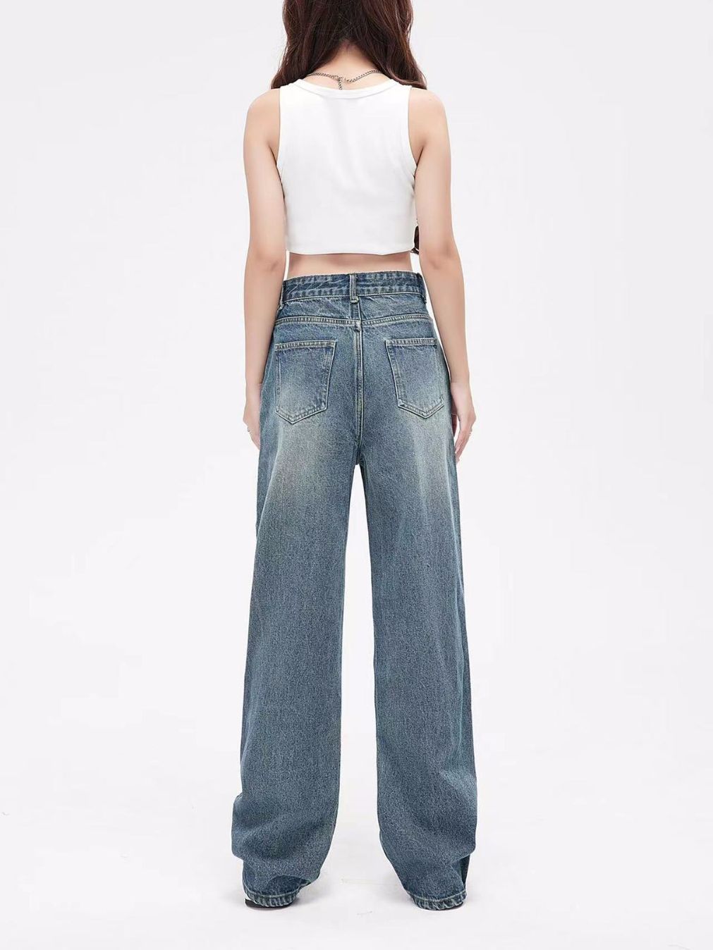 Retro Distressed Jeans